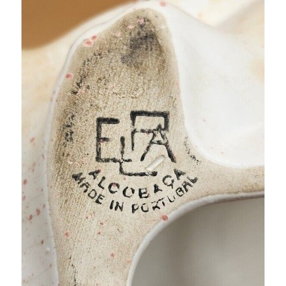 ELPA White Cat Ceramic Alcobaca Portugal Figurine Green Eyes - Picture 6 of 9